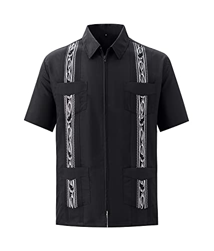 ミュージシャン buddix Guayabera Zip SS FANTASTICS Amazon.com: MAXJON Men's Short Sleeve Cuban Guayabera Shirts